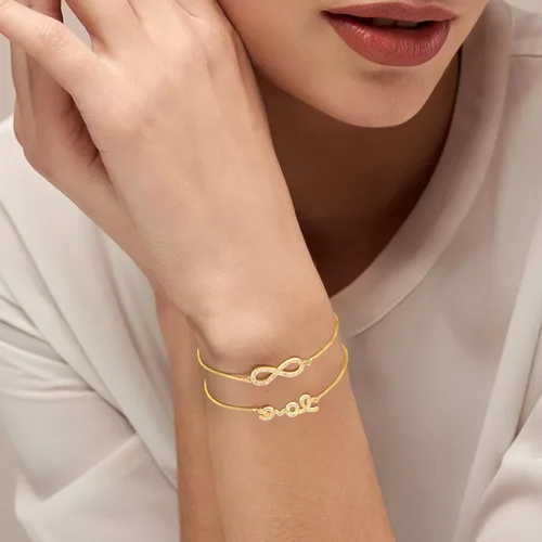 Vista 3 de Sureio 10 Piezas Pulseras Deslizantes Ajustables para Hacer Joyas Cadenas de Pulseras para Hacer Joyas DIY Accesorios Cadenas Extensoras con Dorado