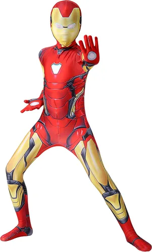 Vista 3 de LISUNO Superhero Kids Bodysuit Costumes Halloween Cosplay Costumes
