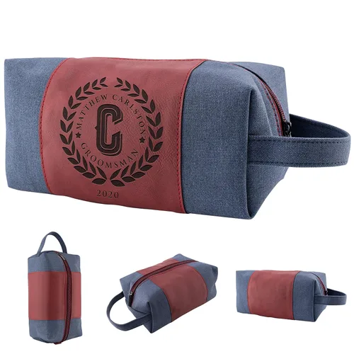 Vista 21 de Regalos personalizados para padrinos de boda, bolsas de aseo personalizadas para hombres, regalos de padrino de boda, Beige, Diseño #1, Juego de 3