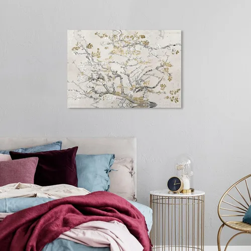 Vista 4 de Wynwood Studio Lienzo decorativo clásico y figurativo para pared, diseño de Van Gogh Blossoms Inspiration Light, impresionismo, decoración