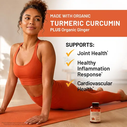 Vista 2 de NatureWise - Curcumina orgánica, CRMN750-90, 1 Black Pepper Extract for Advanced Absorption - Standardized 95% Curcuma Longa - Joint & Immune