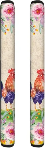 Vista 14 de DISNIMO Juego de 2 fundas para manijas de puerta de refrigerador con diseño floral de mariposa azul, protector de decoración de electrodomésticos