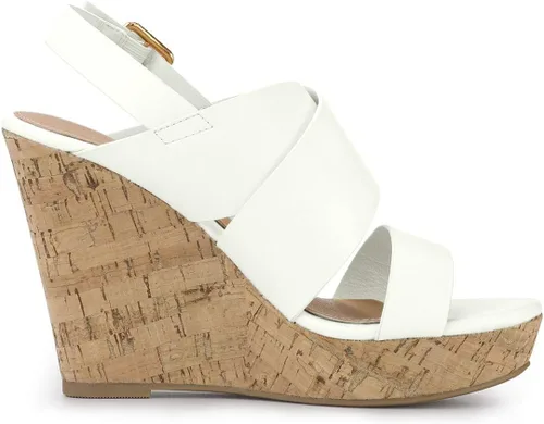 Vista 7 de Allegra K Sandalias de cuña con plataforma de madera para mujer