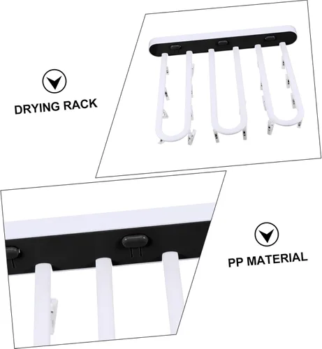 Vista 8 de Hemoton Estante de almacenamiento para ropa interior, toallero, secadora plegable, estante para ropa interior, disfraz, soporte para calcetines