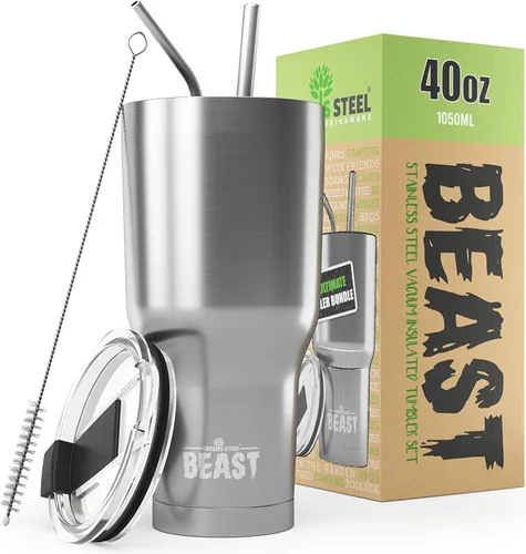 Vista 17 de Beast Vaso de 10 oz de Acero Inoxidable con Aislamiento al Vacío para Café y Hielo de Doble Pared Termo de Viaje (Blanco Ártico)