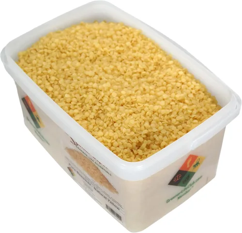 Vista 5 de Cera de abejas – Amarillo – Perlas Pastilles – 4 libras – Sin aditivos – Sin lejía – Filtrado dos veces – Sellado de seguridad (pestaña de bloqueo)
