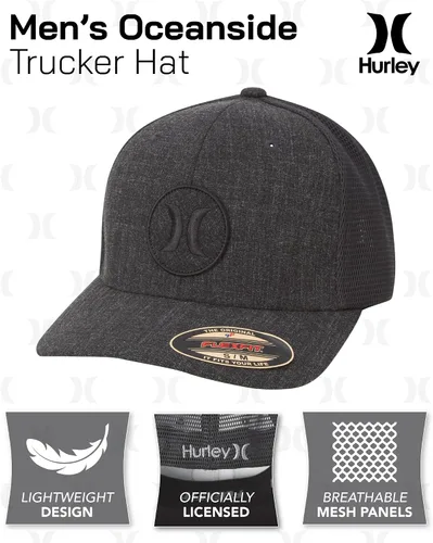 Vista 2 de Hurley Sombrero para hombre - Oceanside Flex Fitted Trucker Hat