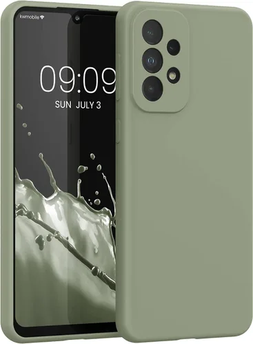 Vista 96 de kwmobile Funda Compatible con Samsung Galaxy A14 5G - Funda de teléfono de TPU y silicona con acabado suave - Verde Lima