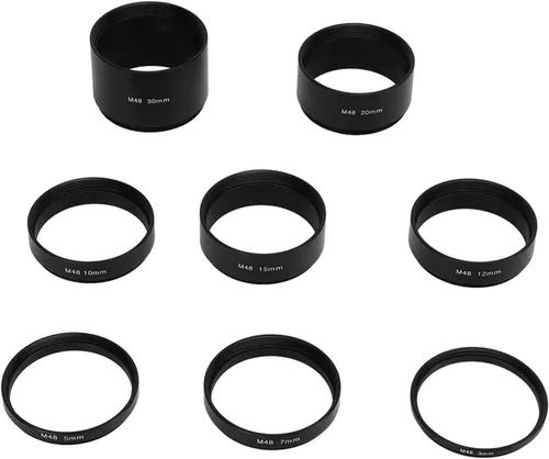 Vista 6 de Juego de tubos de extensión para telescopio, 8 piezas M48X0.75 Kit de tubo de extensión de longitud focal 3 5 7 10 12 15 20 1.181 in anillo
