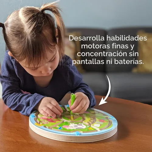 Vista 7 de HABA Tablero ocupado para niños de 2 a 4 años: juego de rompecabezas magnético de laberinto de números, juguetes de viaje para niños en edad
