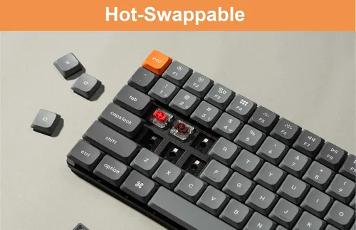 Vista 4 de Keychron K3 Max QMKVIA - Teclado mecánico inalámbrico ultradelgado personalizado, 75% intercambiable en caliente, interruptor marrón retroiluminado