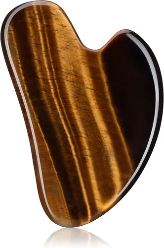 Vista 17 de rosenice Gua Sha - Herramientas faciales de guasha negra, piedra de jade Gua Sha para el cuidado de la piel facial, tensiones corporales faciales