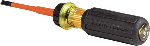 Vista 3 de Klein Tools Destornillador aislado y juego de destornilladores de trinquete 13 en 1, 2 herramientas con hoja abatible y puntas intercambiables