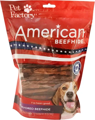 Vista 20 de Pet Factory American Beefhide - Rollos de chips de 5 pulgadas para perros, sabor a carne de res y pollo, 50 unidades/1 paquete