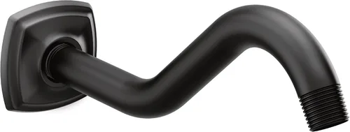 Vista 9 de Moen 161951BG - Brazo de ducha curvado con brida de pared, oro cepillado