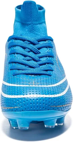 Vista 2 de Zapatos de fútbol para niños y niñas, para exteriores, interiores, para entrenamiento de fútbol y césped atlético