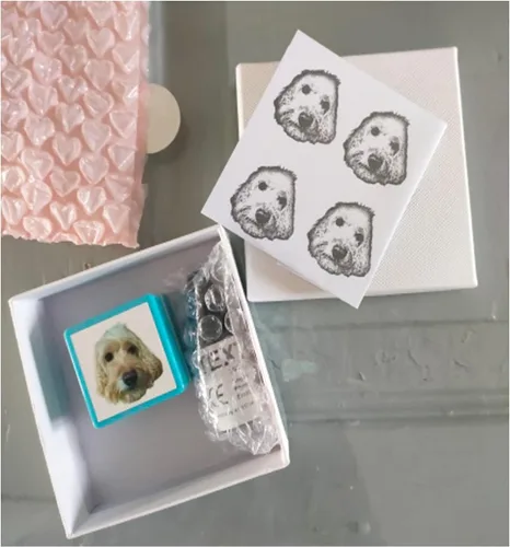 Vista 13 de Sello personalizado para retrato de mascota, sello de cara de mascota personalizado, sello de tinta personalizado, Ta personalizado, sello