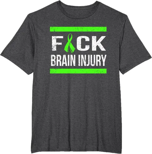 Vista 24 de Apoyo Daño cerebral Concienciación T Shirt, mujer L, Asphalt Negro