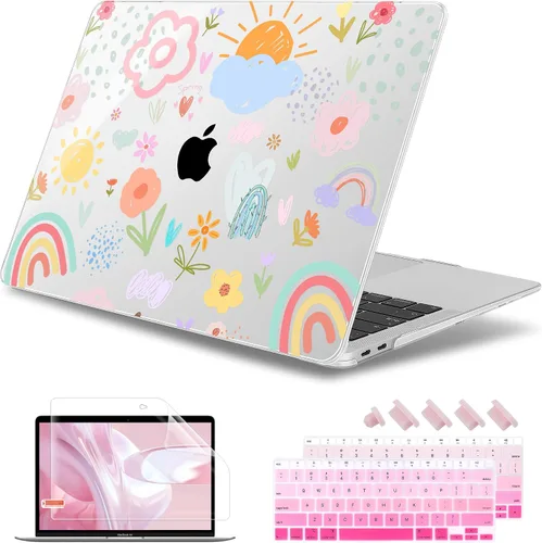 Vista 9 de May Chen Funda compatible con MacBook Air de 13 pulgadas 2022 2021, versión 2020-2018 Modelo: M1 A2337 A2179 A1932, carcasa rígida de plástico