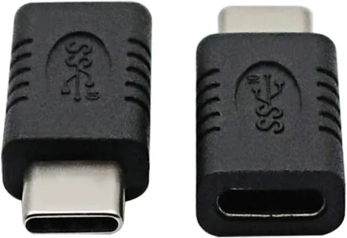 Vista 6 de Adaptador USB C macho a USB C hembra, convertidor, compatible con sincronización de datos y carga, adecuado para teléfonos móviles, computadoras