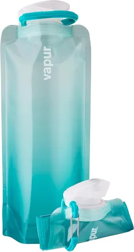 Vista 10 de Vapur Botella de Agua Plegable con Mosquetón, Botella Compacta que se Pliega Completamente para Hidratación en Movimiento, Ideal para Viajar