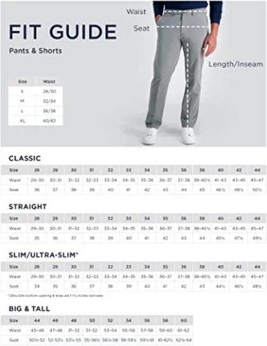 Vista 4 de HAGGAR - Pantalón caqui para hombre, tallas grandes y altas, de calidad prémium, sin necesidad de planchar, corte clásico, cintura expandible, sin