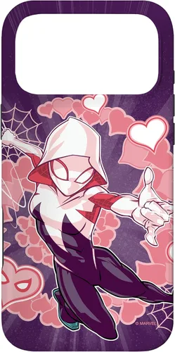 Vista 22 de Marvel Spider-Man Into The Spider-Verse Gwen Stacy Hearts - Carcasa para iPhone 17