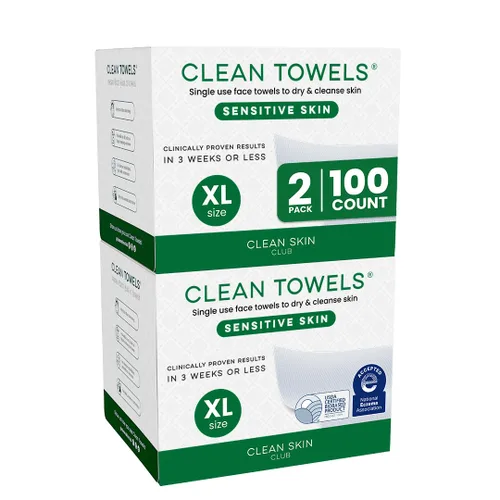 Vista 11 de CLEAN SKIN CLUB Sensitive Skin Clean Towels® XL, toallitas secas desechables ultrasuaves con infusión de aloe y glicerina, XL, 1 paquete