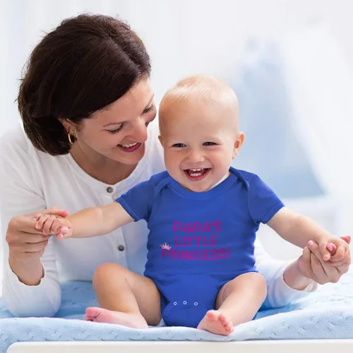 Vista 4 de Cute Rascals Ropa a rayas de algodón de princesa pequeña de papá para niño y niña