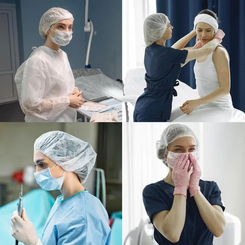 Vista 6 de ZMDREAM Disposable Bouffant Cap Hair Nets for Food Service Beauty Latex Free