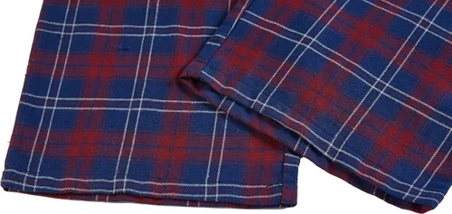 Vista 7 de Pantalones de pijama para hombre, de franela de 100% algodón, supersuaves, a cuadros