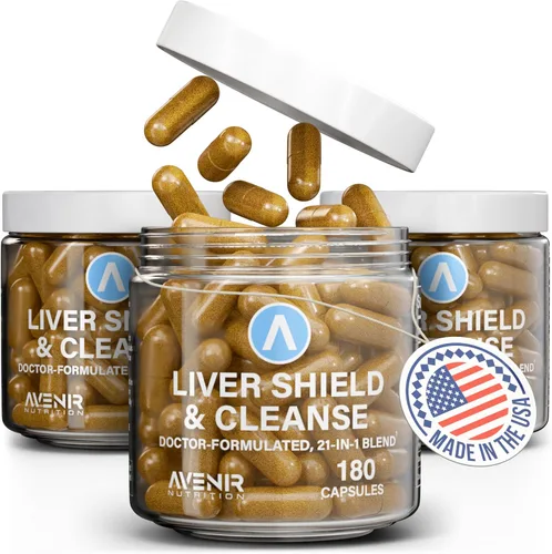 Vista 11 de Avenir Nutrition Liver Shield & Cleanse Suplemento de desintoxicación y reparación de limpieza hepática a base de hierbas Suplementos