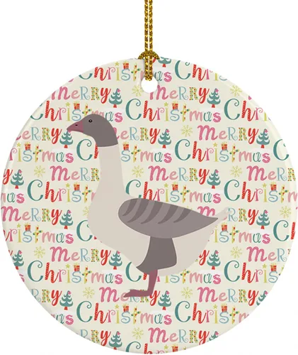 Vista 95 de Caroline's Treasures Adorno de cerámica de avestruz común para árbol de Navidad, decoración colgante para el hogar, Navidad, vacaciones, fiesta