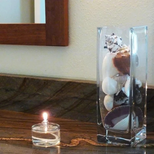 Vista 6 de Firefly velas líquidas de vidrio recargables de 2 onzas, 3 onzas y 5 onzas - Velas de emergencia tamaño votivo - Repuesto de células de combustible
