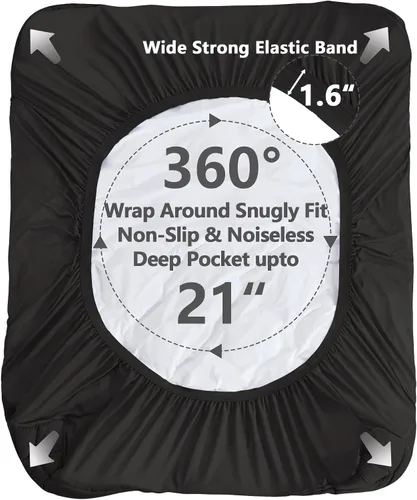 Vista 5 de ELVEN HOME Protector de Colchón Tamaño Twin Impermeable, Cubrecolchón Twin con Pillow Top Refrescante para Cama Individual, Funda Protectora