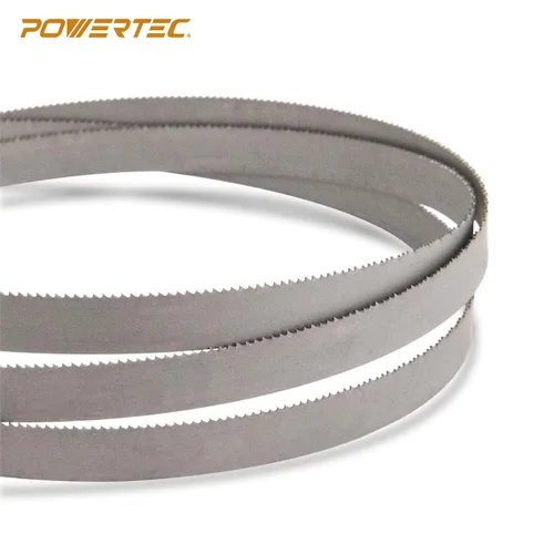 Vista 2 de POWERTEC Hojas de sierra de cinta de 59-1/4 pulgadas surtido para carpintería y corte de metales no ferrosos, hojas de sierra de cinta para sierra