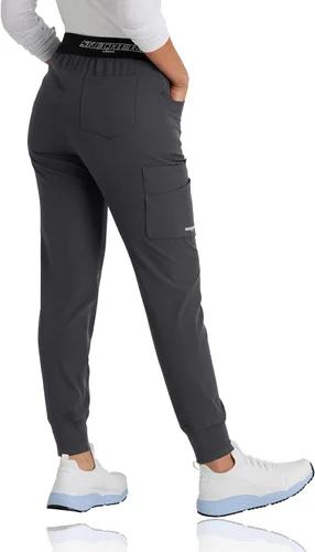Vista 2 de BARCO Skechers Vitality Electra Scrub Jogger para mujer, estilo yoga, pantalón médico de tela sostenible para mujer, Negro