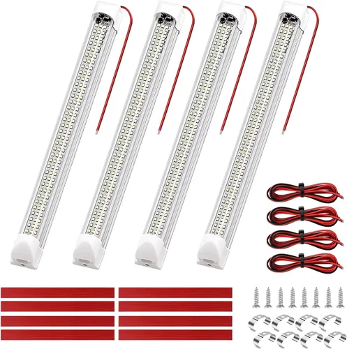 Vista 10 de Nilight 2 luces LED para interiores de 12.5 pulgadas, 10 W, 96 LED, 3 colores regulables (3100 K-6500 K) con función de memoria, luces de techo de 3