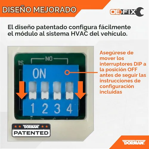 Vista 4 de Dorman Módulo de control de clima patentado 599-210XD con controles manuales de A/C ensamblados en EE. UU. Compatible con modelos seleccionados