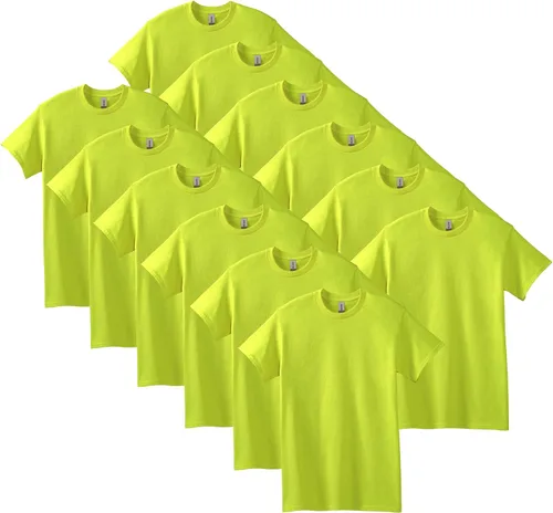 Vista 60 de Gildan Camiseta de algodón pesado para adultos, estilo G5000, paquete múltiple Gris ceniza (paquete de 2)