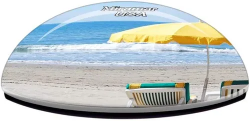 Vista 2 de USA America Miramar Beach Imán de nevera de viaje recuerdo ciudad colección 3D cristal regalo fuerte refrigerador etiqueta engomada