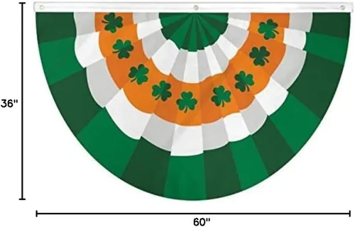 Vista 5 de Cartel de banderines del día de San Patricio 5x3ft Poliéster