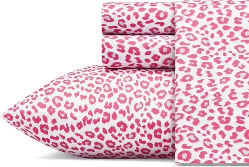 Vista 37 de Betsey Johnson - Juego de sábanas de tamaño individual, ropa de cama de microfibra con estampado Nerdy Teddies con sábana bajera de bolsillo