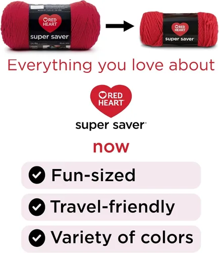 Vista 2 de Red Heart Super Saver Super Yarn - Kit de manualidades para proyectos de ganchillo y tejer y amigurumi