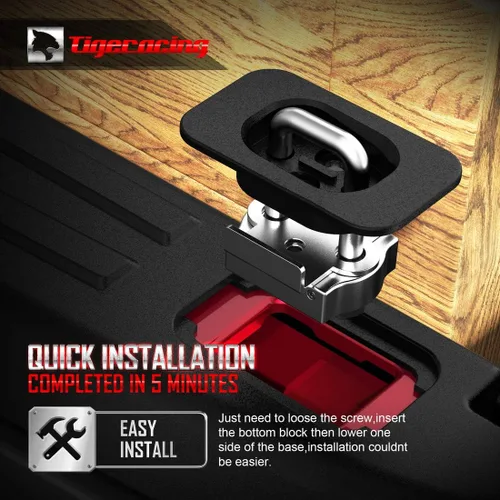 Vista 7 de Anclajes de amarre retráctiles para caja de camioneta, anillo en D lateral compatible con F150 2015-2026 / 2017-2026 F250 F350 Super Duty / Raptor
