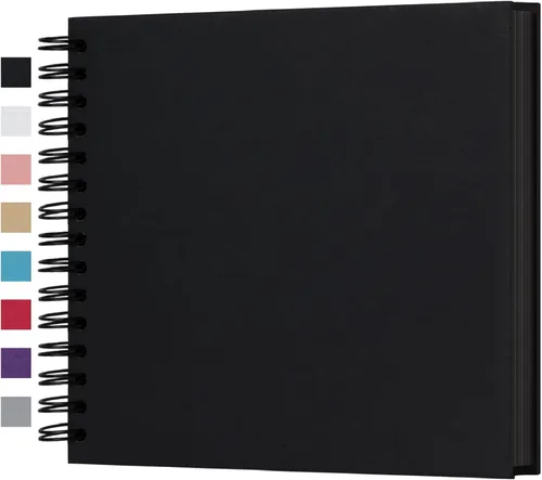 Vista 21 de potricher Álbum de Recortes DIY de 7 x 7 Pulgadas, 40 Páginas, Tapa Dura, Papel Kraft, Álbumes de Fotos para Recortes, Libro de Recuerdos para Bodas