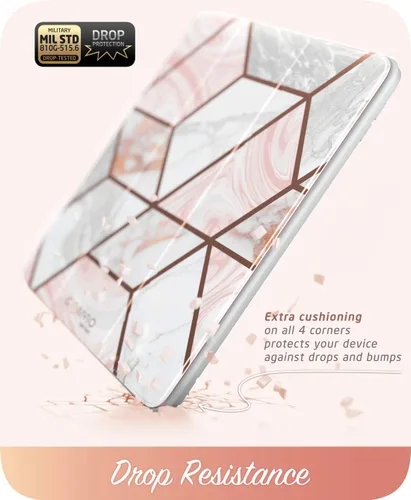 Vista 6 de i-Blason Funda para iPad de 6ª generación, iPad 9.7 2018/2017, [protector de pantalla integrado] funda inteligente de cuerpo completo triple [Cosmo]