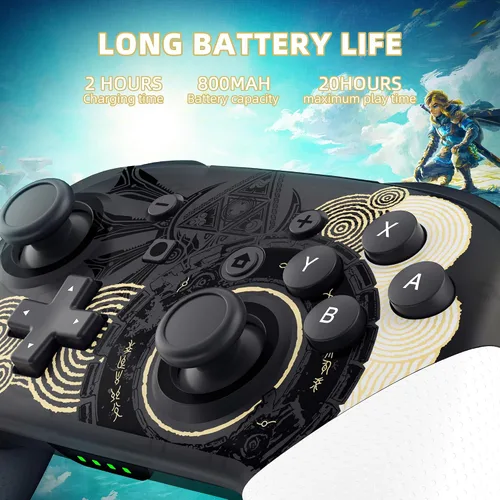 Vista 4 de deidow Switch Controller for Switch, Wireless Switch Pro Controllers Compatible with Switch, Remote Joystick Gamepad Support VibrationScreenshotWake