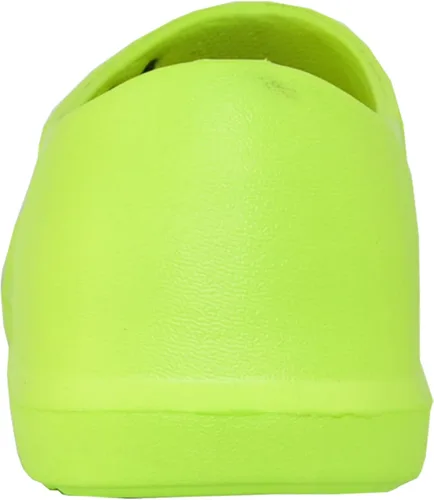 Vista 8 de VANGELO Zuecos profesionales antideslizantes para mujer, zapatos de trabajo, zapatos de enfermera, zapatos de chef, negro, blanco, lima, multicolor