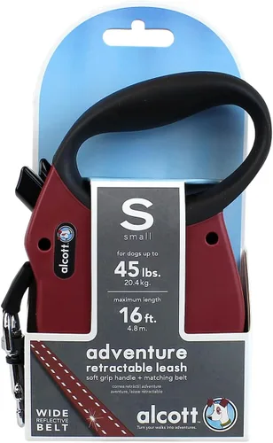 Vista 12 de Alcott Adventure Correa de cinturón reflectante retráctil – 10 pies – Extra pequeña para perros de hasta 25 libras, negro con mango de agarre suave